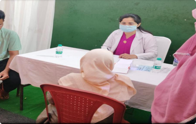 Mr. Sahil Hussain, an active member of the committee, guiding and assisting the beneficiary.